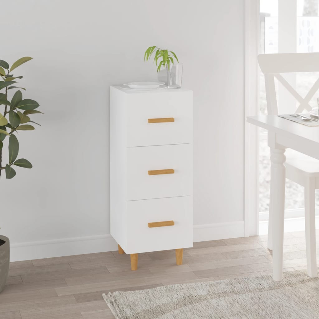 vidaXL Sideboard Weiß 34,5x34x90 cm Holzwerkstoff