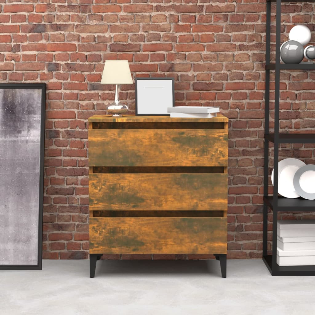 vidaXL Sideboard Räuchereiche 60x35x69 cm Holzwerkstoff
