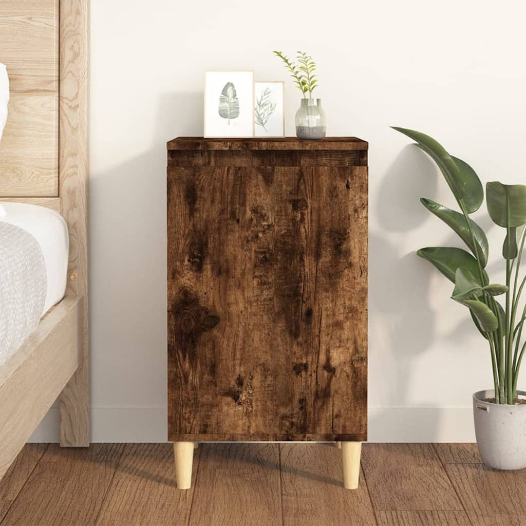 vidaXL Nachttisch Räuchereiche 40x35x70 cm Holzwerkstoff
