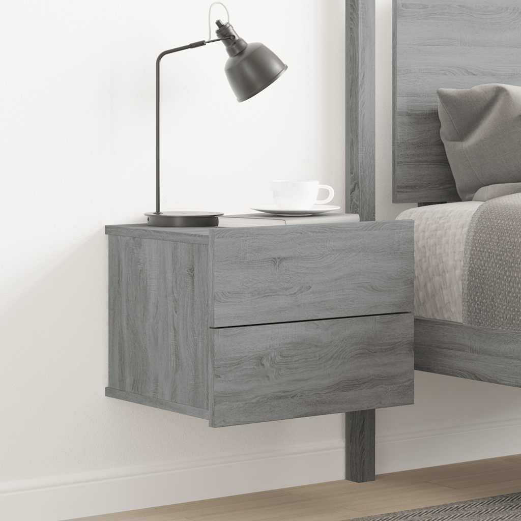 vidaXL Nachttisch Grau Sonoma 40x30x30 cm Holzwerkstoff