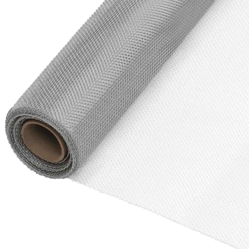 vidaXL Fliegengitter Edelstahl 60x1000 cm Silbern