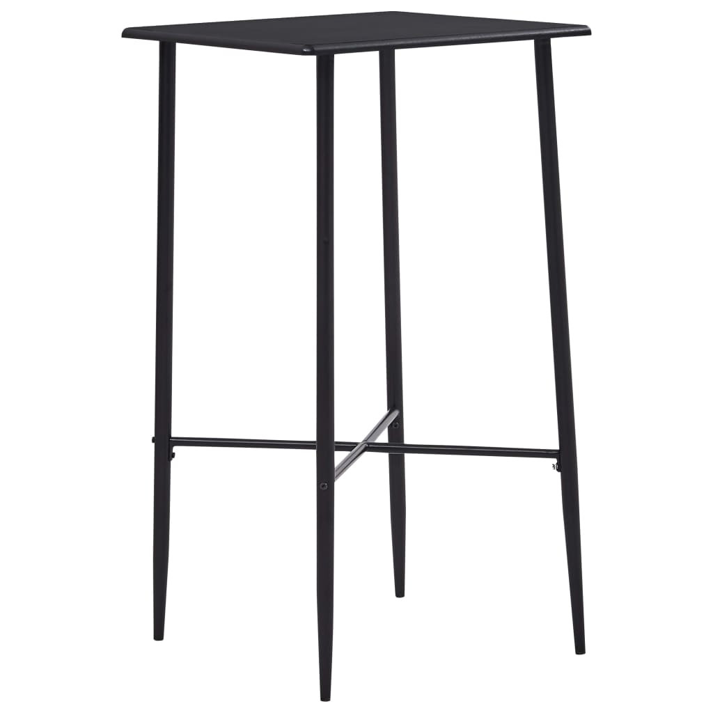 vidaXL Bartisch Schwarz 60 x 60 x 111 cm MDF