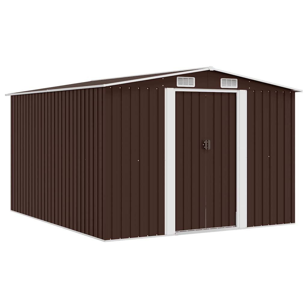 vidaXL Gerätehaus 257x298x178 cm Metall Braun