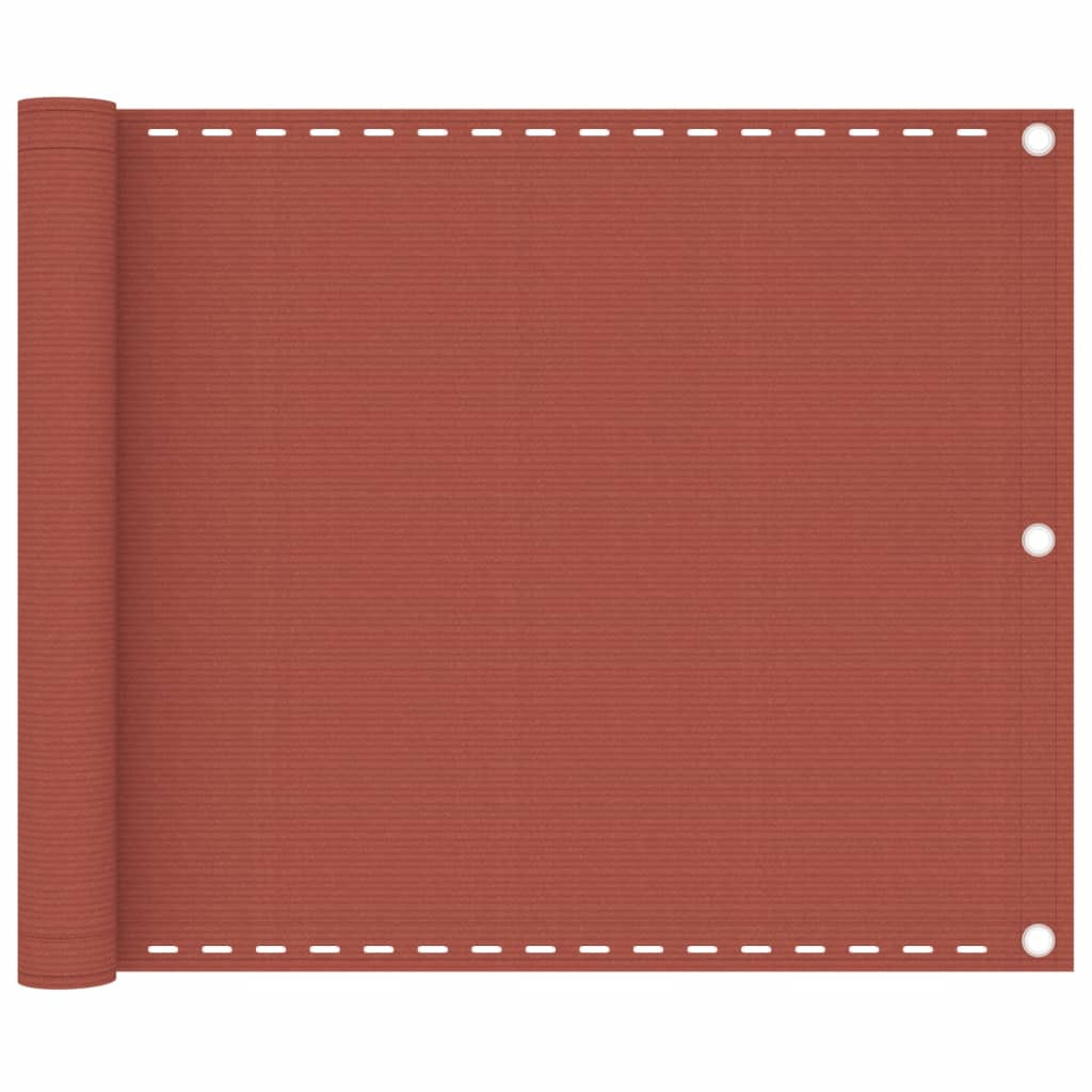vidaXL Balkon-Sichtschutz Terracotta-Rot 75x500 cm HDPE