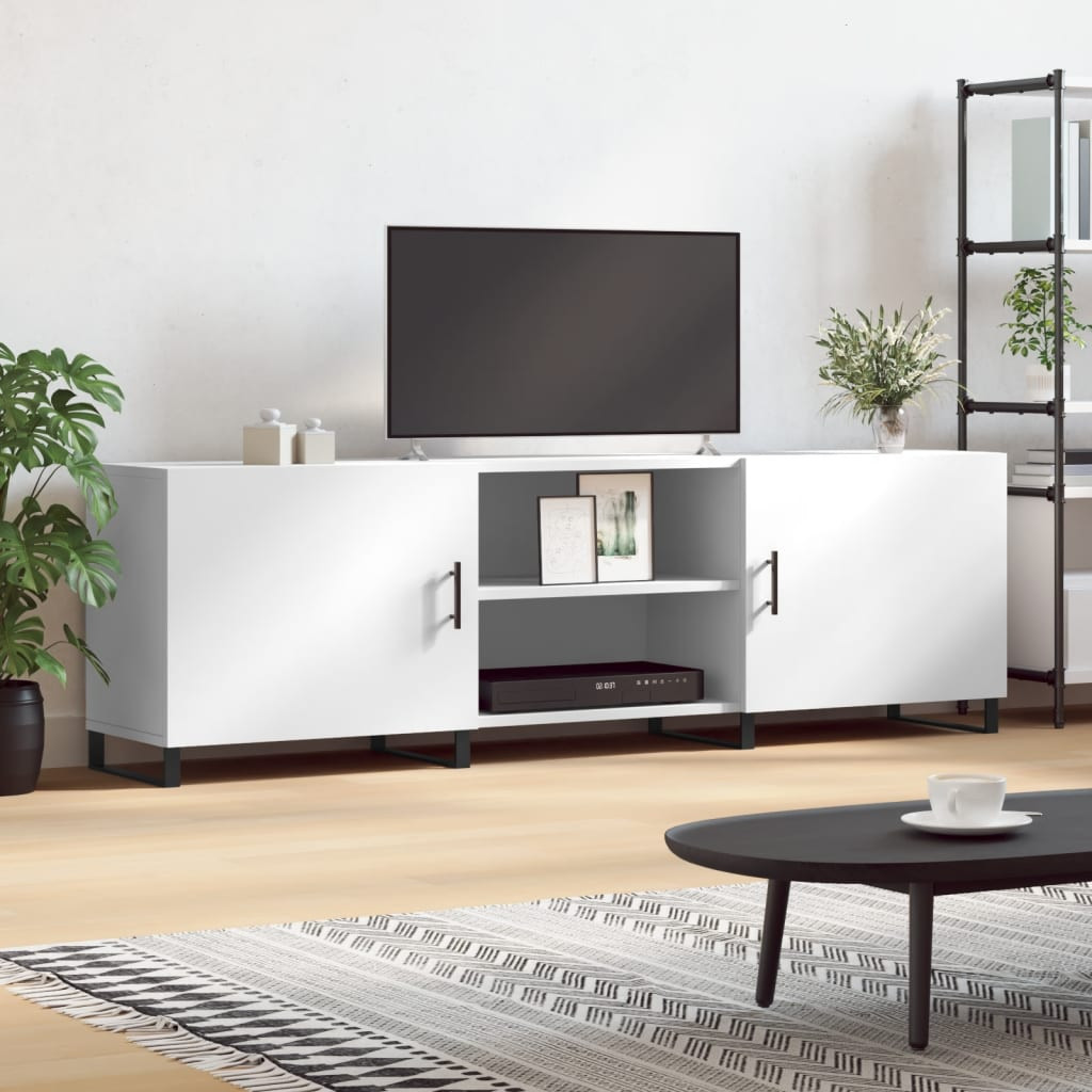 vidaXL TV-Schrank Weiß 150x30x50 cm Holzwerkstoff