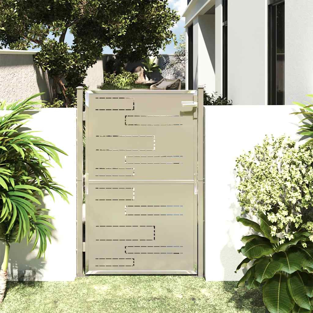 vidaXL Gartentor 100 x 145 cm Edelstahl