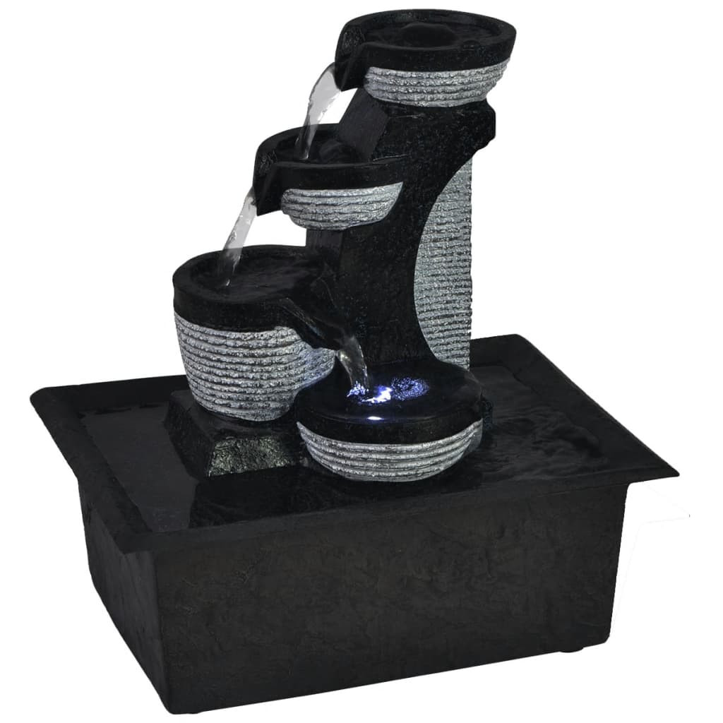 vidaXL Zimmerbrunnen mit LED Polyresin