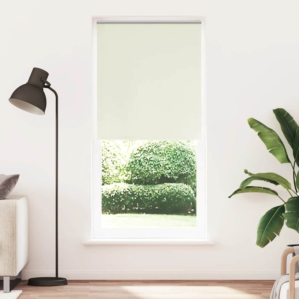 vidaXL Verdunkelungsrollo 124,4 x 230 cm, Stoffbreite 120 cm, Gebrochen Weiß