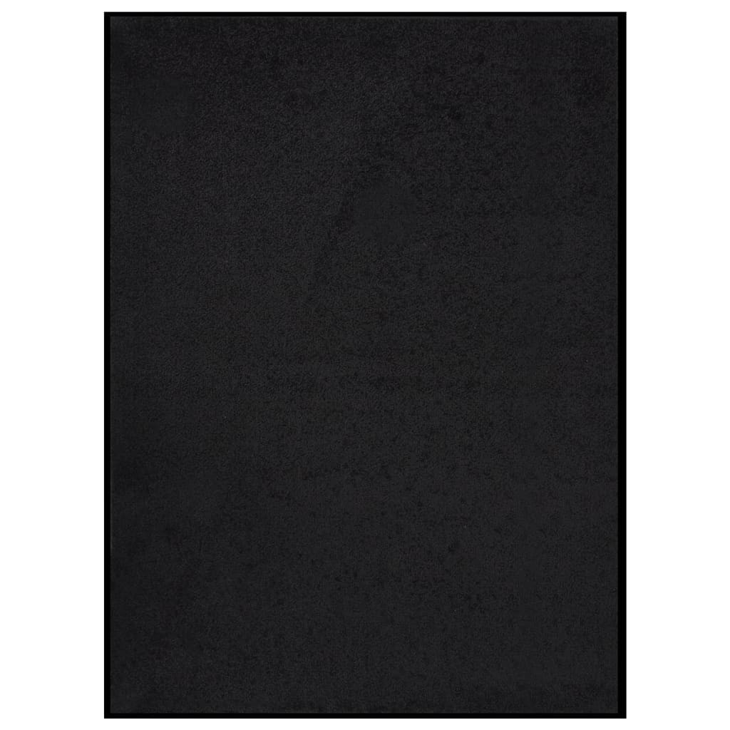 vidaXL Fußmatte 60x80 cm Schwarz