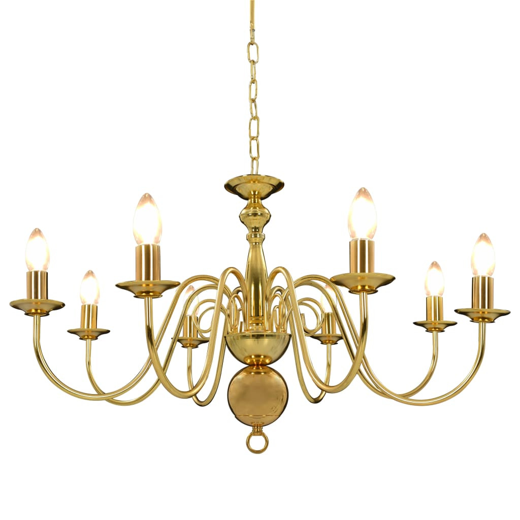 vidaXL Kronleuchter Golden für 8 x E14 Glühbirnen