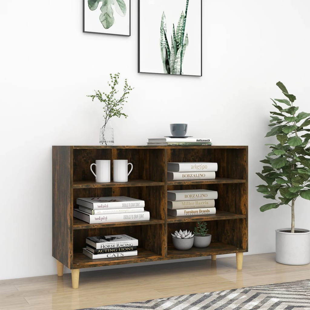vidaXL Sideboard Räuchereiche 103,5x35x70 cm Holzwerkstoff