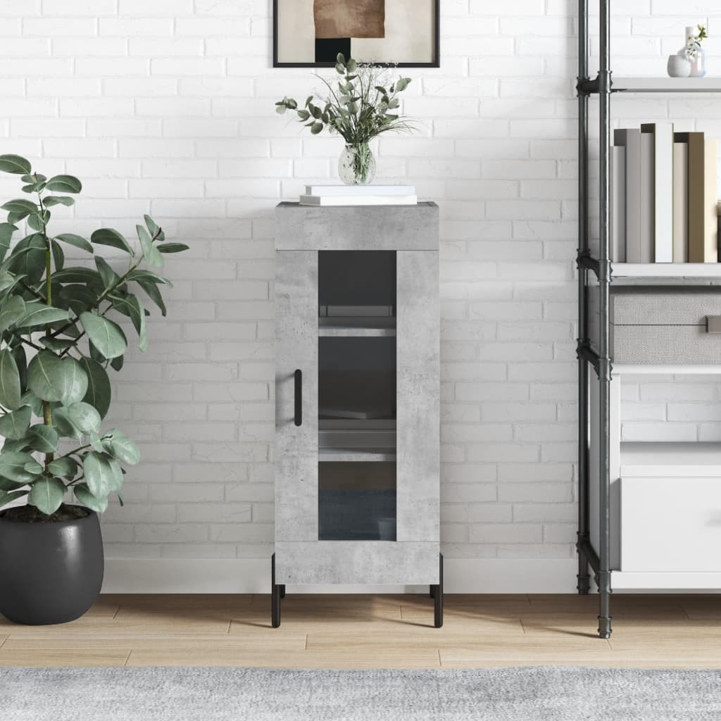 vidaXL Sideboard Betongrau 34,5x34x90 cm Holzwerkstoff