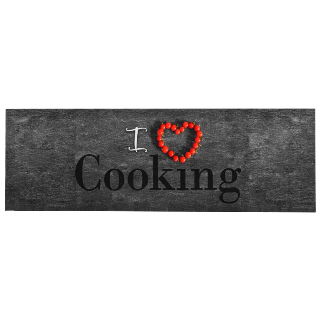 vidaXL Küchenteppich Waschbar Cooking 60x300 cm