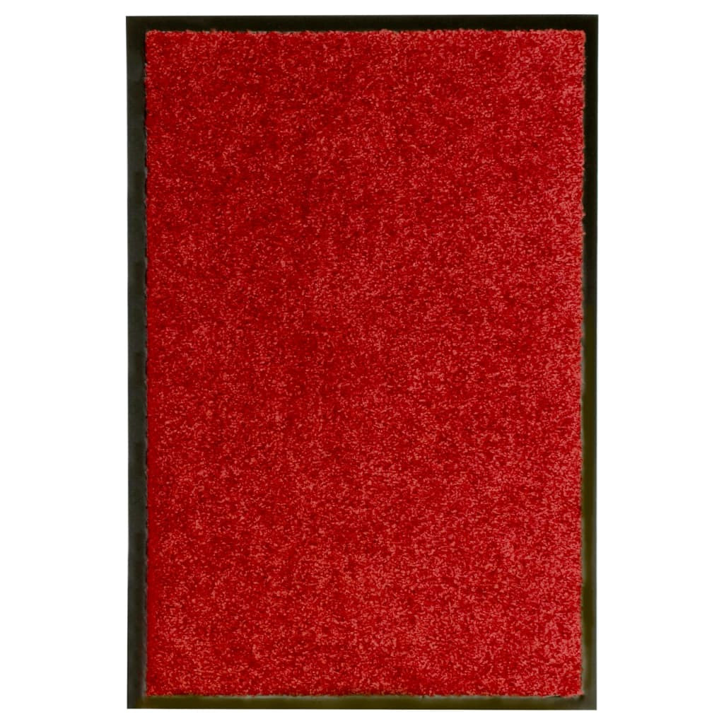 vidaXL Fußmatte Waschbar Rot 40x60 cm
