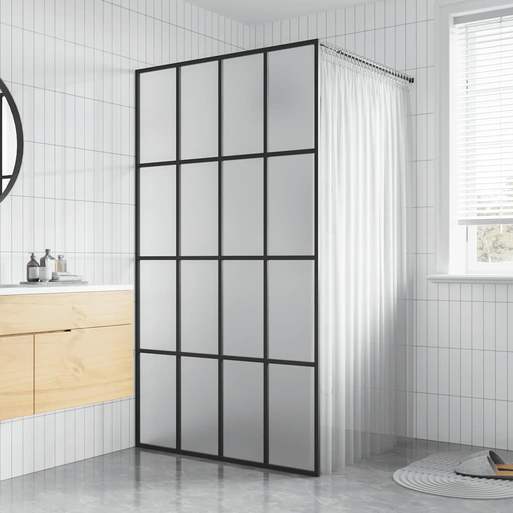 vidaXL Duschwand für Walk-in Dusche Mattes Sicherheitsglas 100x195 cm