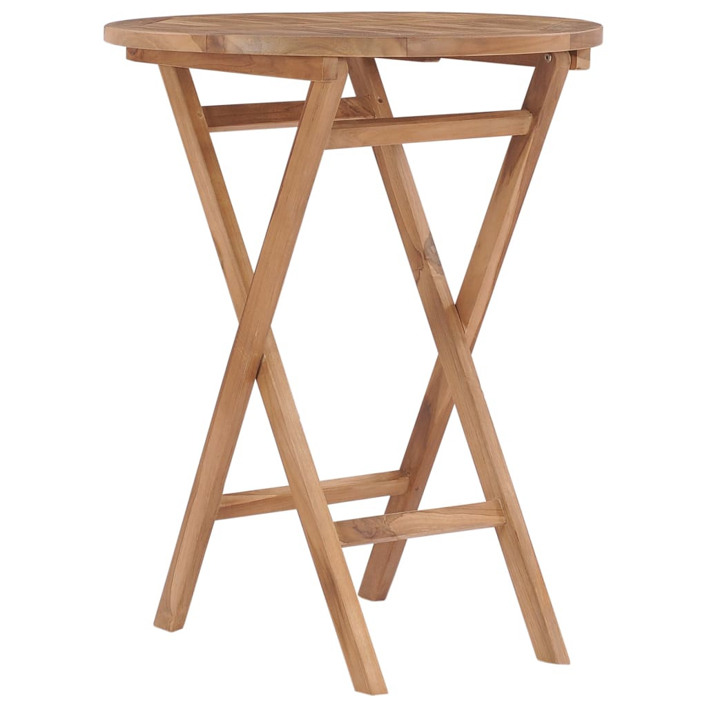 vidaXL Gartentisch Klappbar 60 cm Massivholz Teak