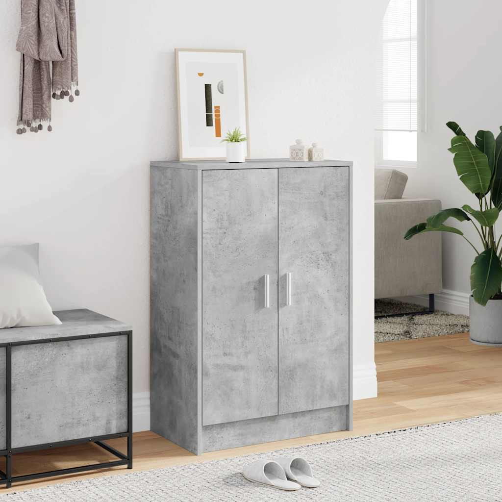 vidaXL Schuhschrank Betongrau 60x35x92 cm Holzwerkstoff