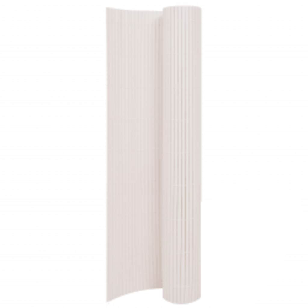 vidaXL Gartenzaun Doppelseitig 110x400 cm Weiß