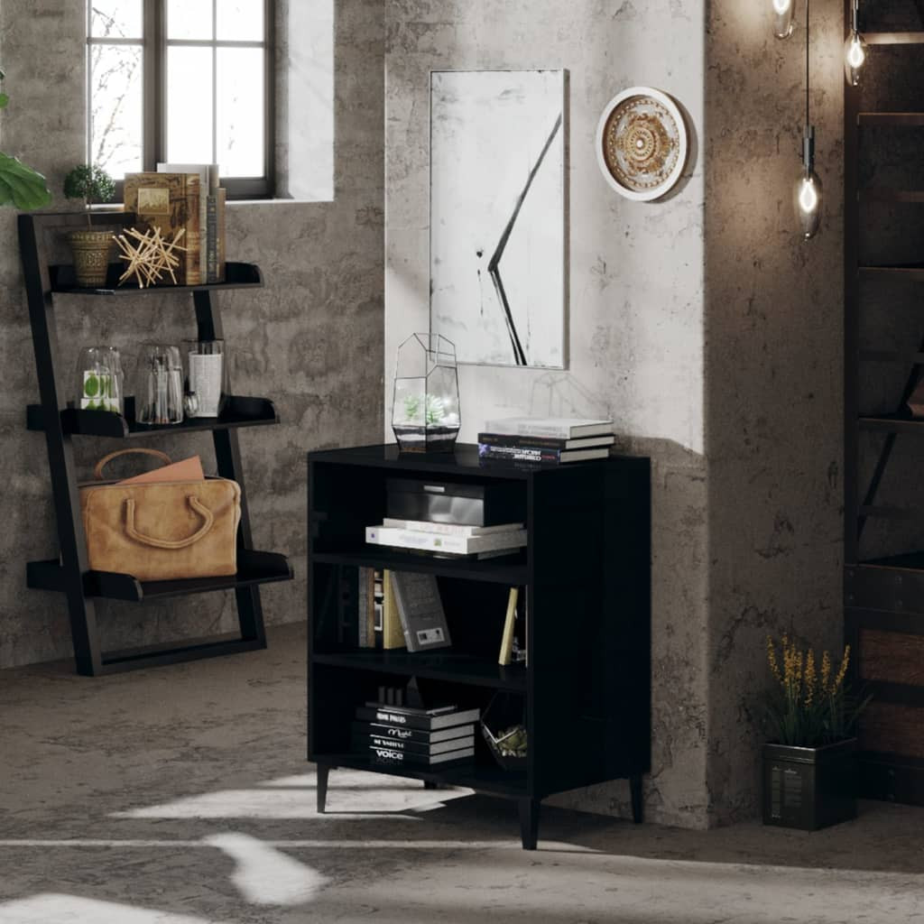 vidaXL Sideboard Hochglanz-Schwarz 57x35x70 cm Holzwerkstoff