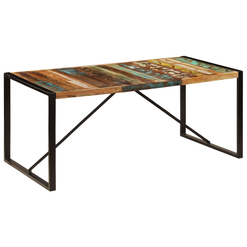 vidaXL Esstisch 180x90x75 cm Altholz Massiv