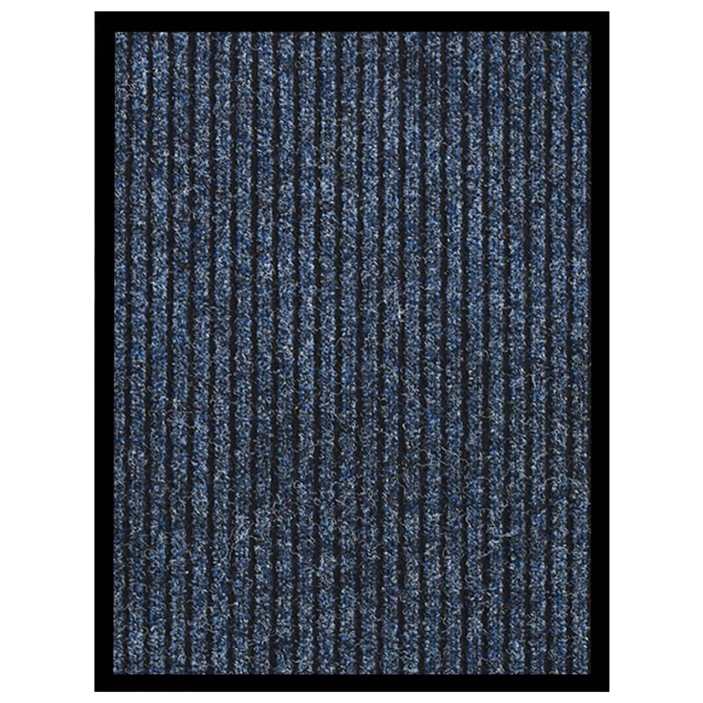vidaXL Fußmatte Blau Gestreift 40x60 cm