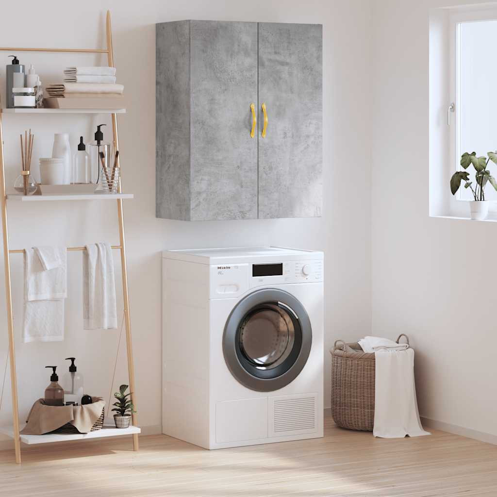 vidaXL Wandschrank Betongrau 69,5x34x90 cm