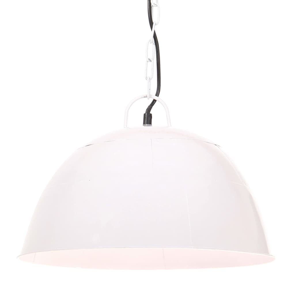 vidaXL Hängelampe Vintage Industriestil 25 W Weiß Rund 41 cm E27