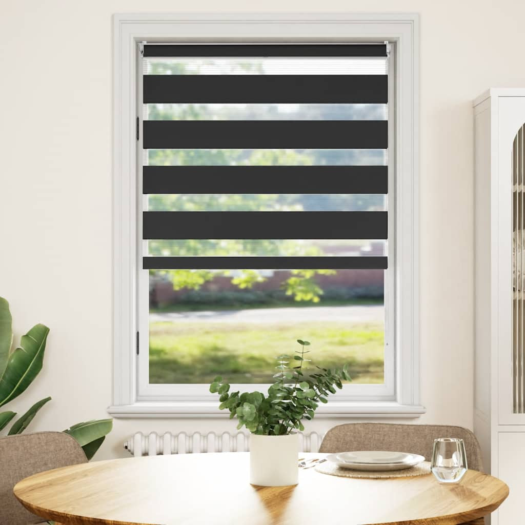 vidaXL Zebra-Rollo 100,9 x 175 cm, Stoffbreite 96,7 cm, schwarz