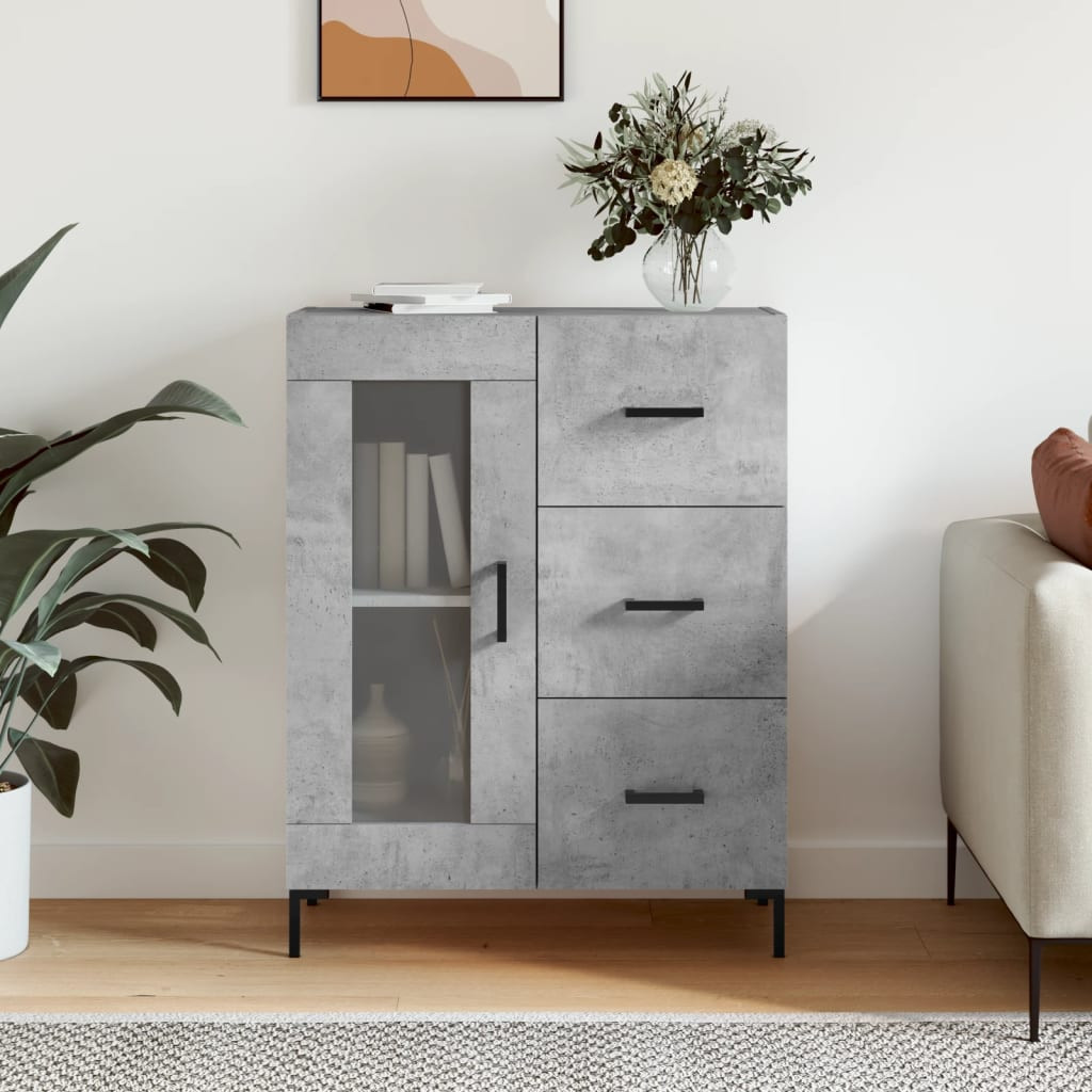 vidaXL Sideboard Betongrau 69,5x34x90 cm Holzwerkstoff