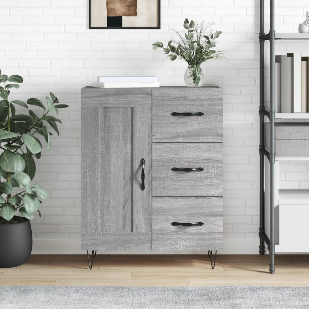 vidaXL Sideboard Grau Sonoma 69,5x34x90 cm Holzwerkstoff