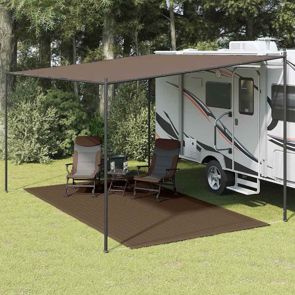 vidaXL Zeltteppich 200x400 cm Braun