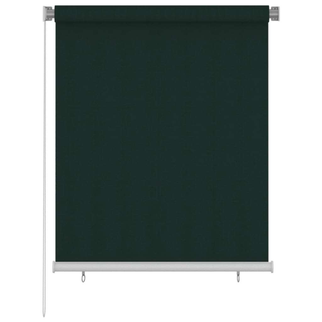 vidaXL Außenrollo 125 (B) x 140 (H) cm Dunkelgrün HDPE