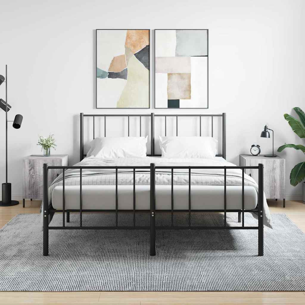 vidaXL Nachttische 2 Stk. Grau Sonoma 40x40x50 cm Holzwerkstoff