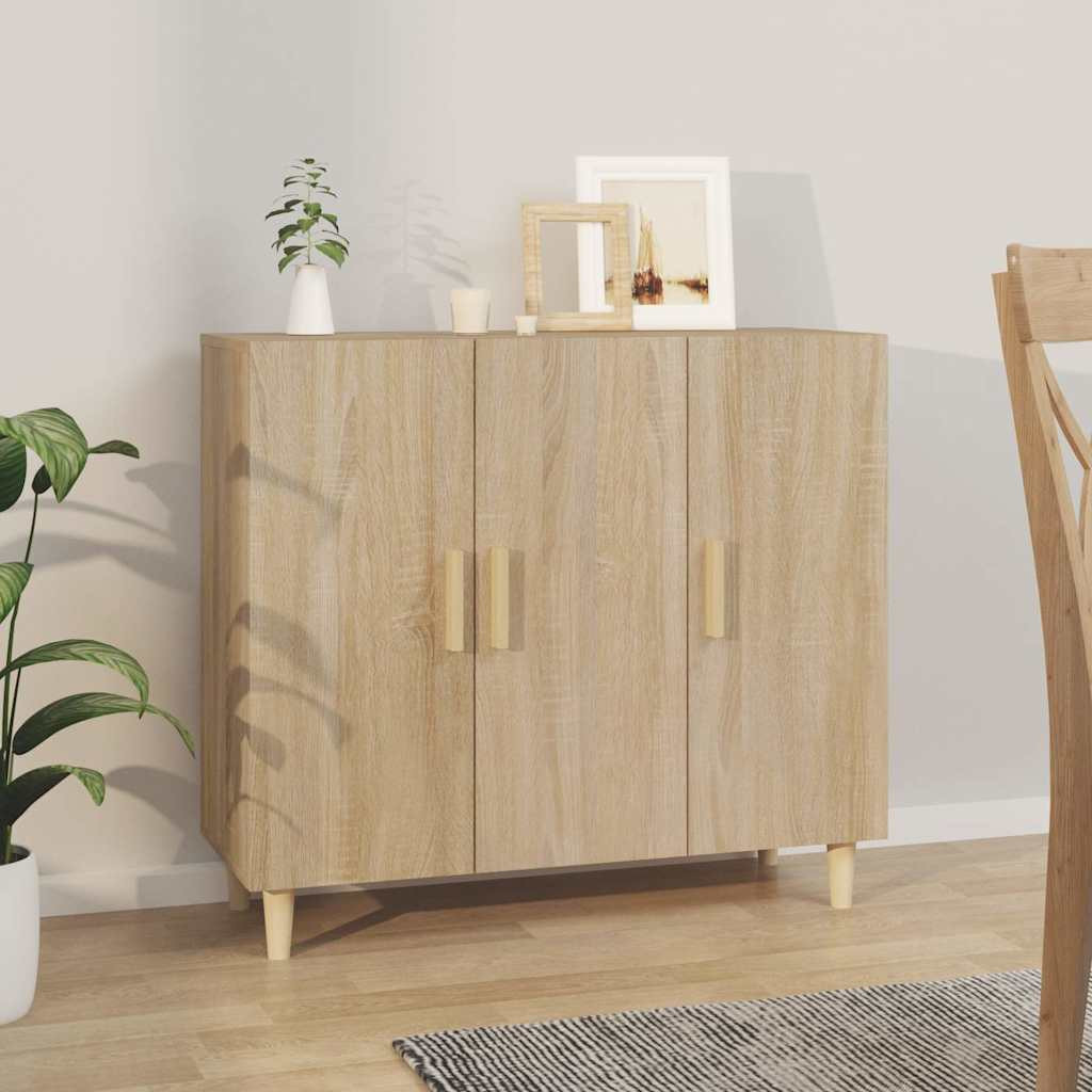 vidaXL Sideboard Sonoma-Eiche 90x34x80 cm Holzwerkstoff