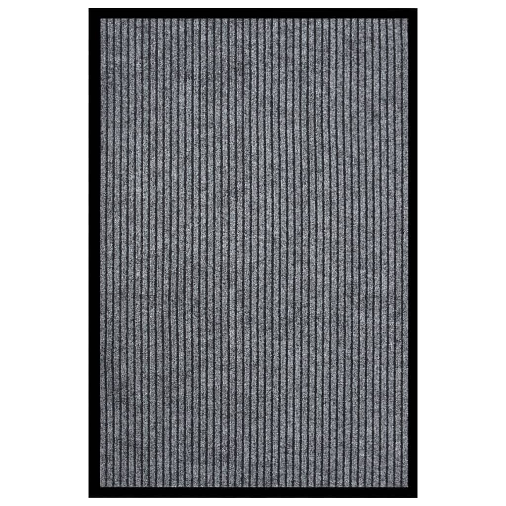 vidaXL Fußmatte Grau Gestreift 80x120 cm