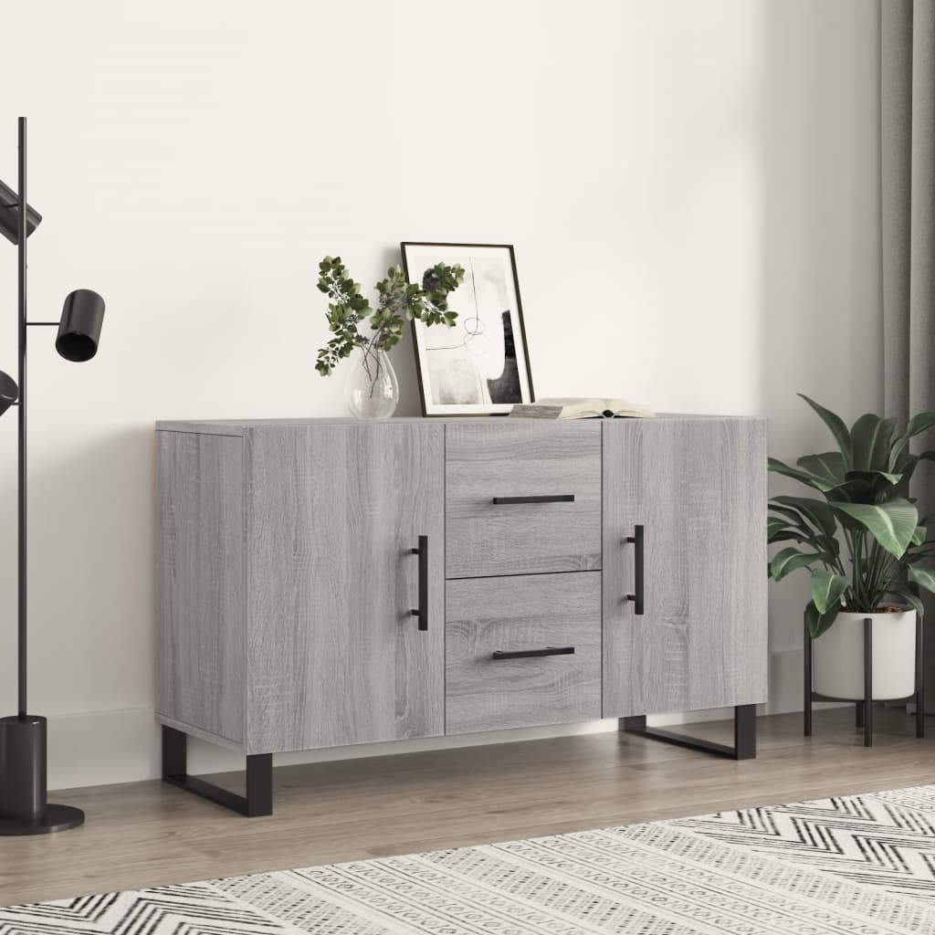 vidaXL Sideboard Grau Sonoma 100x36x60 cm Holzwerkstoff
