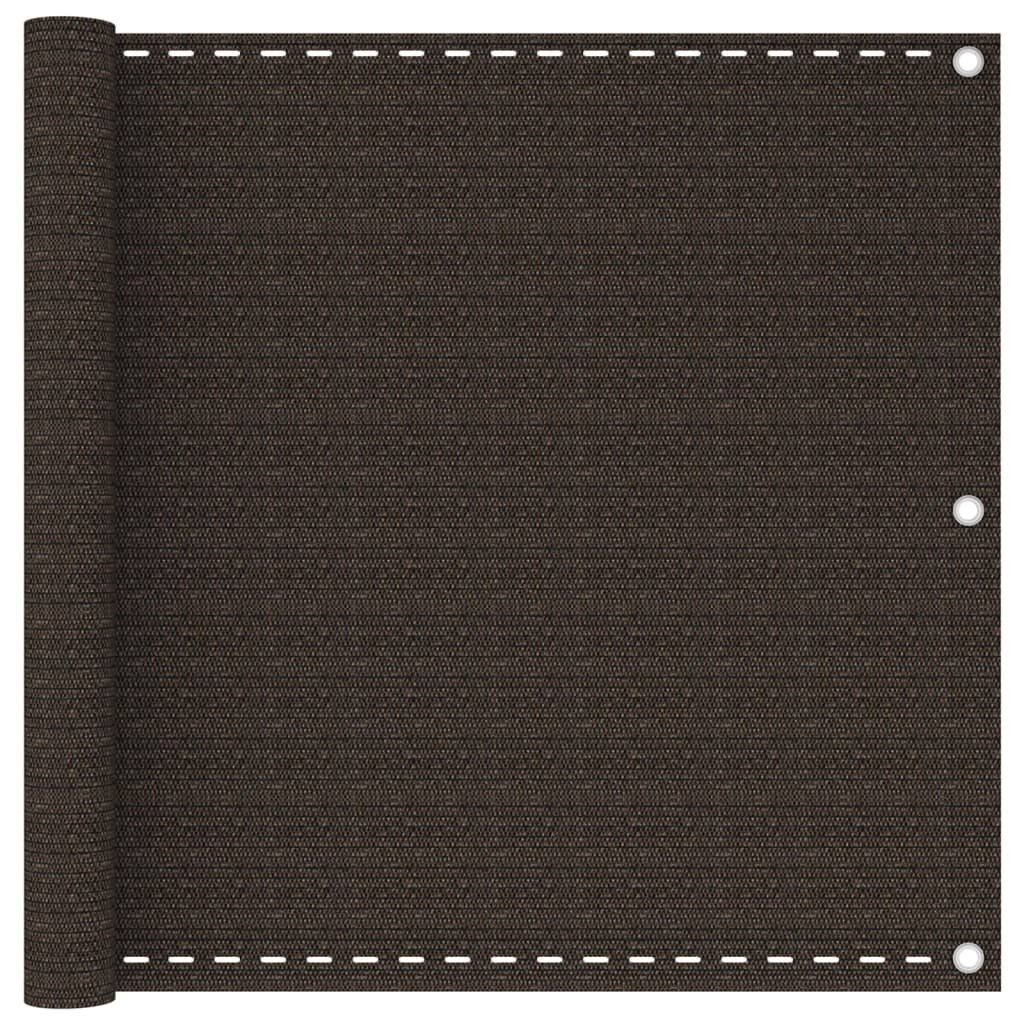 vidaXL Balkon-Sichtschutz Braun 90x600 cm HDPE