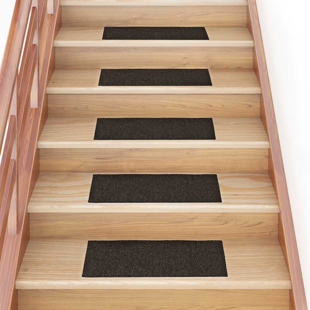 vidaXL Stufenmatten Selbstklebend 15 Stk. 60x25 cm Dunkelbraun Rechteckig