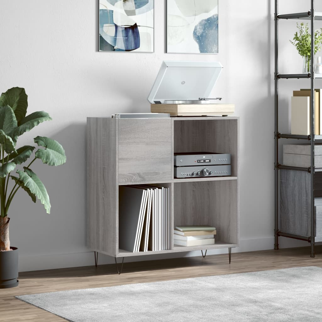 vidaXL Plattenschrank Grau Sonoma 84,5x38x89 cm Holzwerkstoff