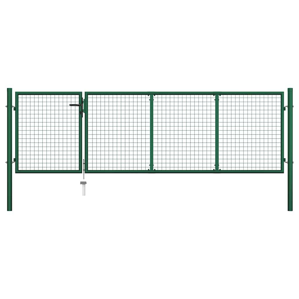 vidaXL Gartentor aus Stahl 350 x 100 cm Grün