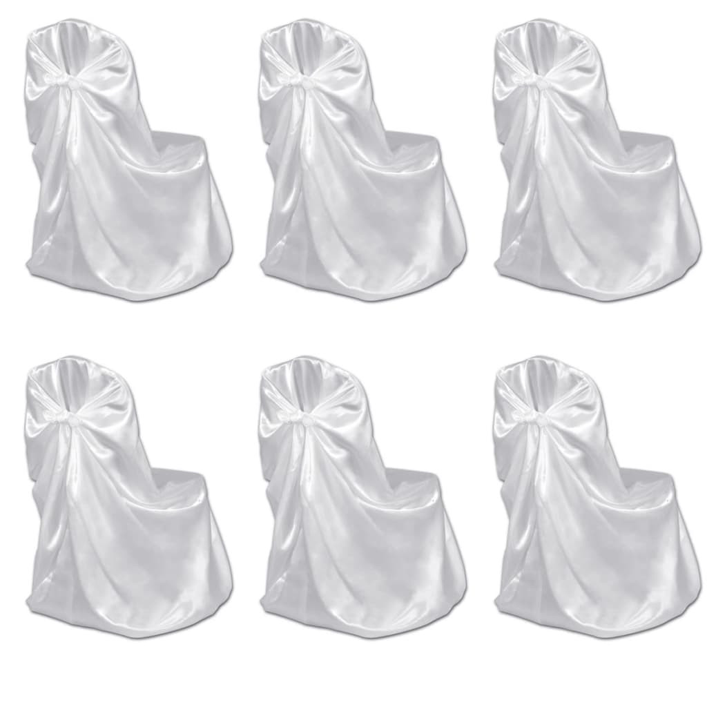 6 x Stuhlhusse für Hochzeit Bankett weiß