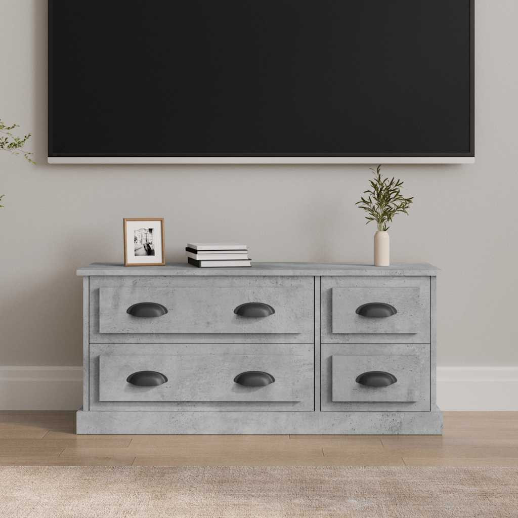 vidaXL TV-Schrank Betongrau 100x35,5x45 cm Holzwerkstoff