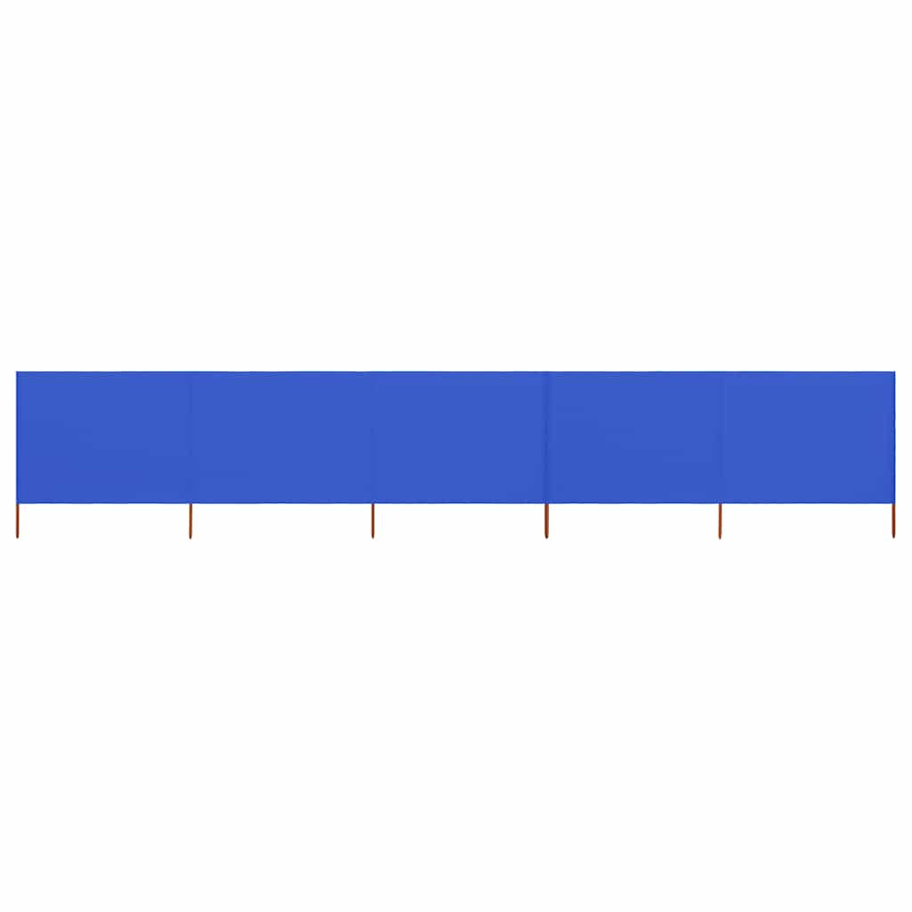 vidaXL 5-teiliges Windschutzgewebe 600 x 120 cm Azurblau