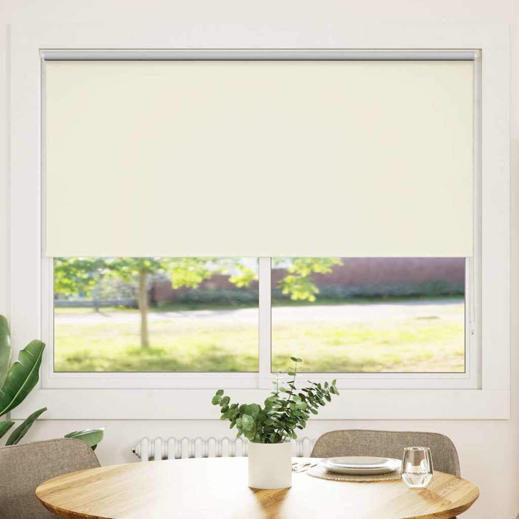 vidaXL Verdunkelungsrollo 164,4 x 175 cm, Stoffbreite 160 cm, Gebrochen Weiß