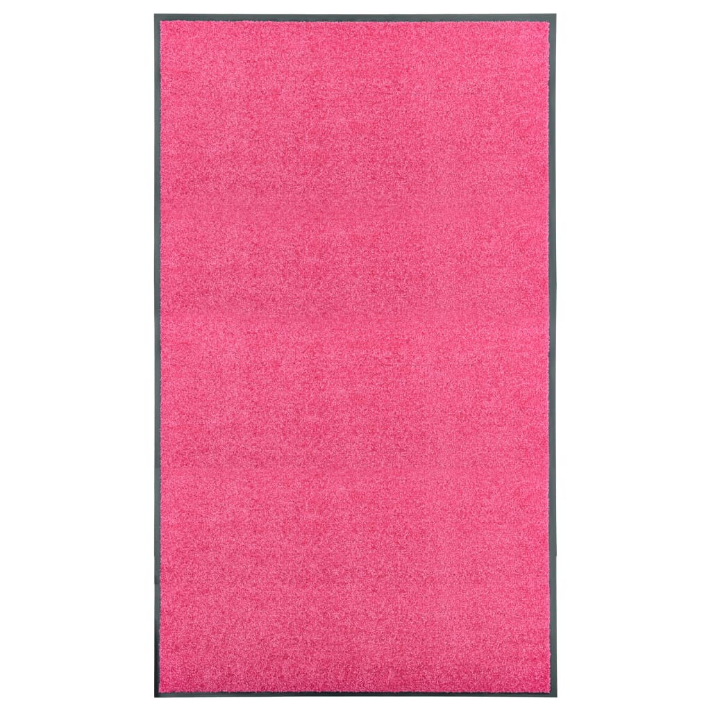 vidaXL Fußmatte Waschbar Rosa 90x150 cm