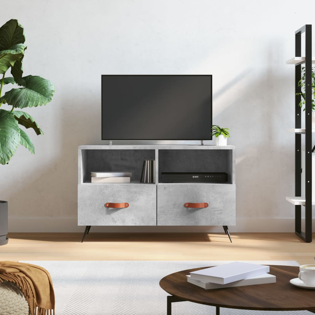 vidaXL TV-Schrank Betongrau 80x36x50 cm Holzwerkstoff