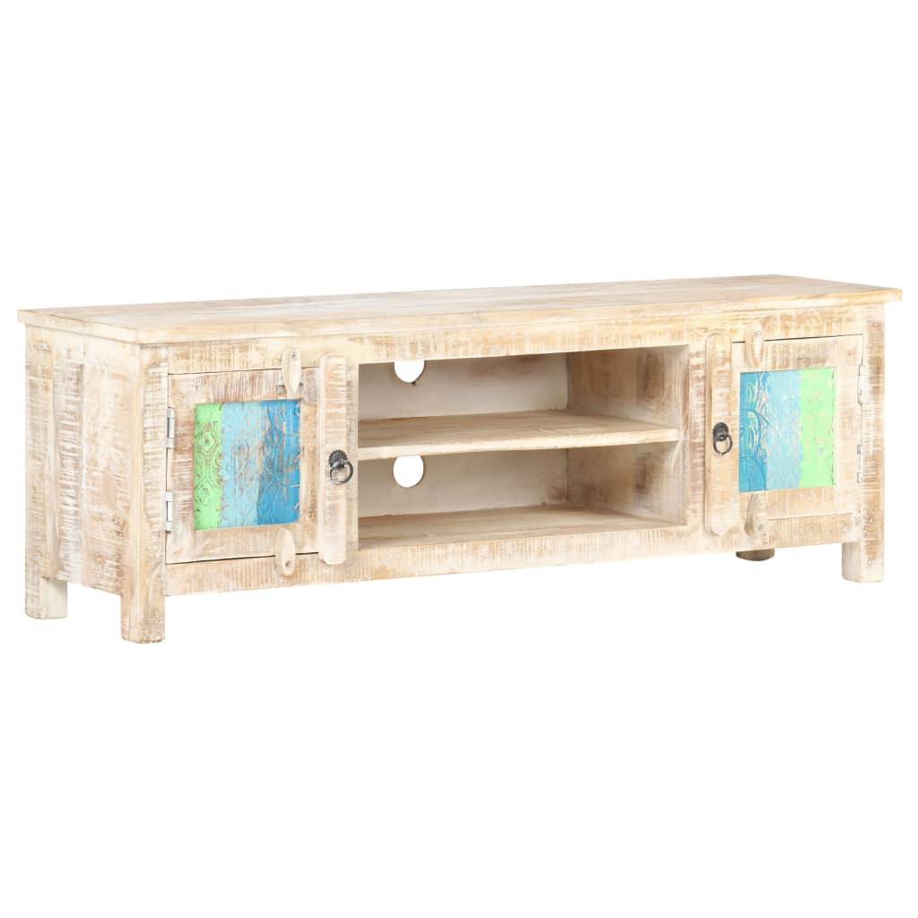 vidaXL TV-Schrank 120x30x40 cm Raues Akazienholz