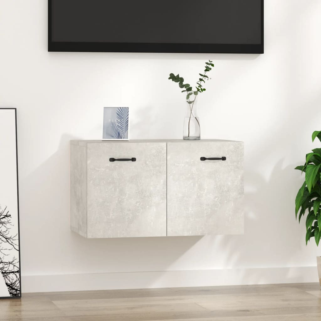 vidaXL Wandschrank Betongrau 60x36,5x35 cm Holzwerkstoff