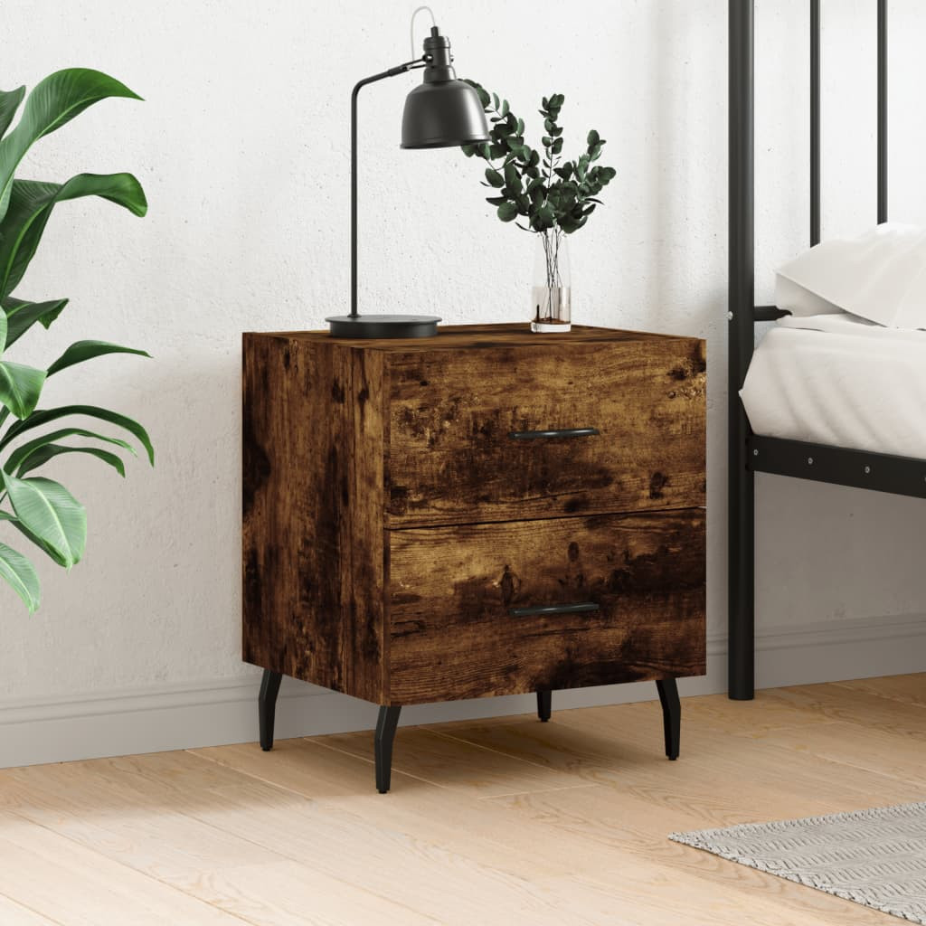 vidaXL Nachttisch Räuchereiche 40x35x47,5 cm Holzwerkstoff