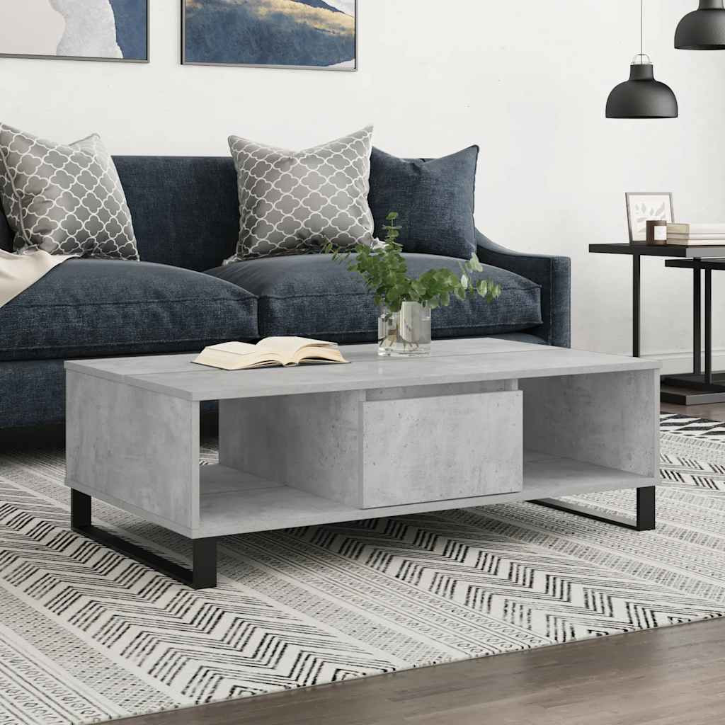 vidaXL Couchtisch Betongrau 104x60x35 cm Holzwerkstoff